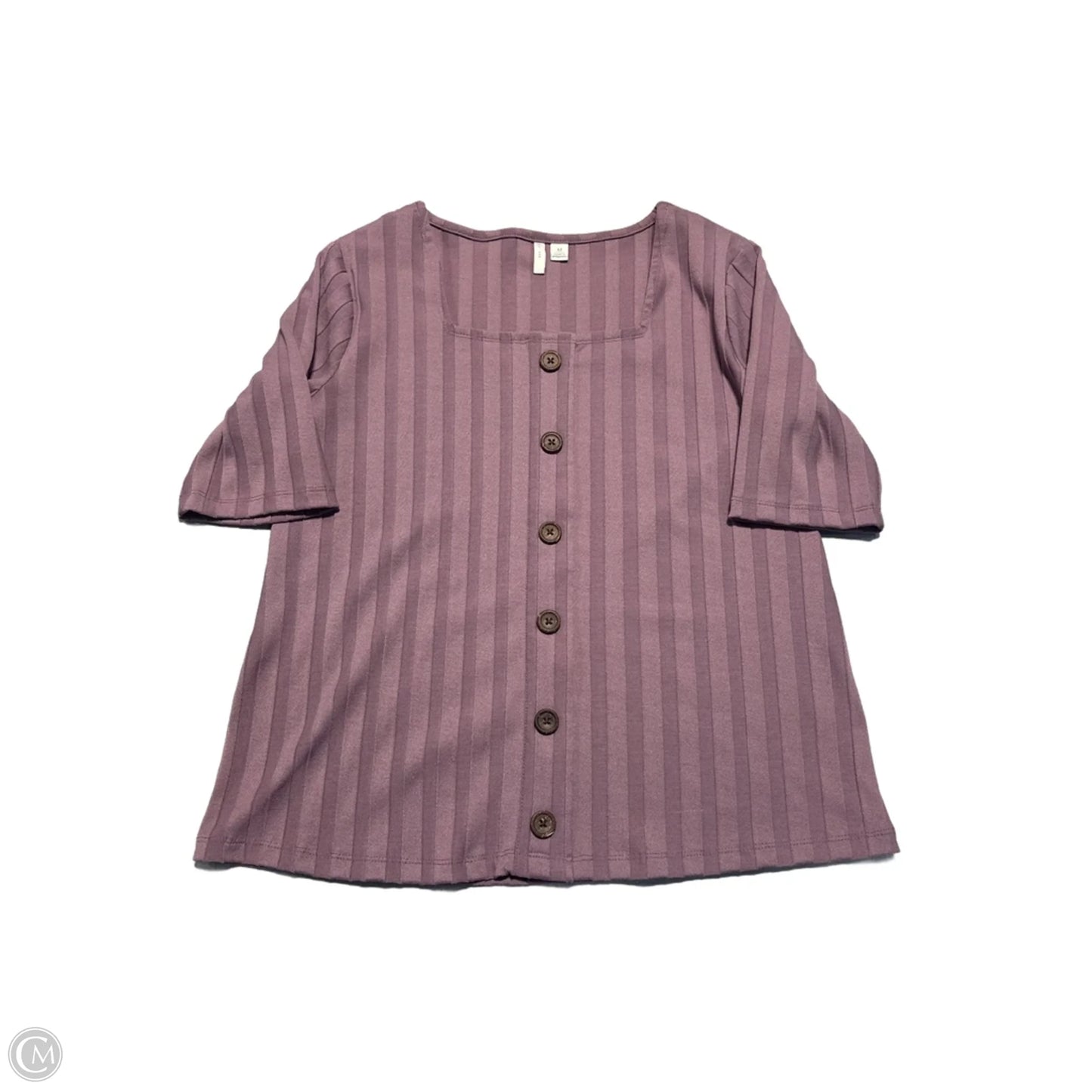 Top Short Sleeve By Cato In Purple, Size: M