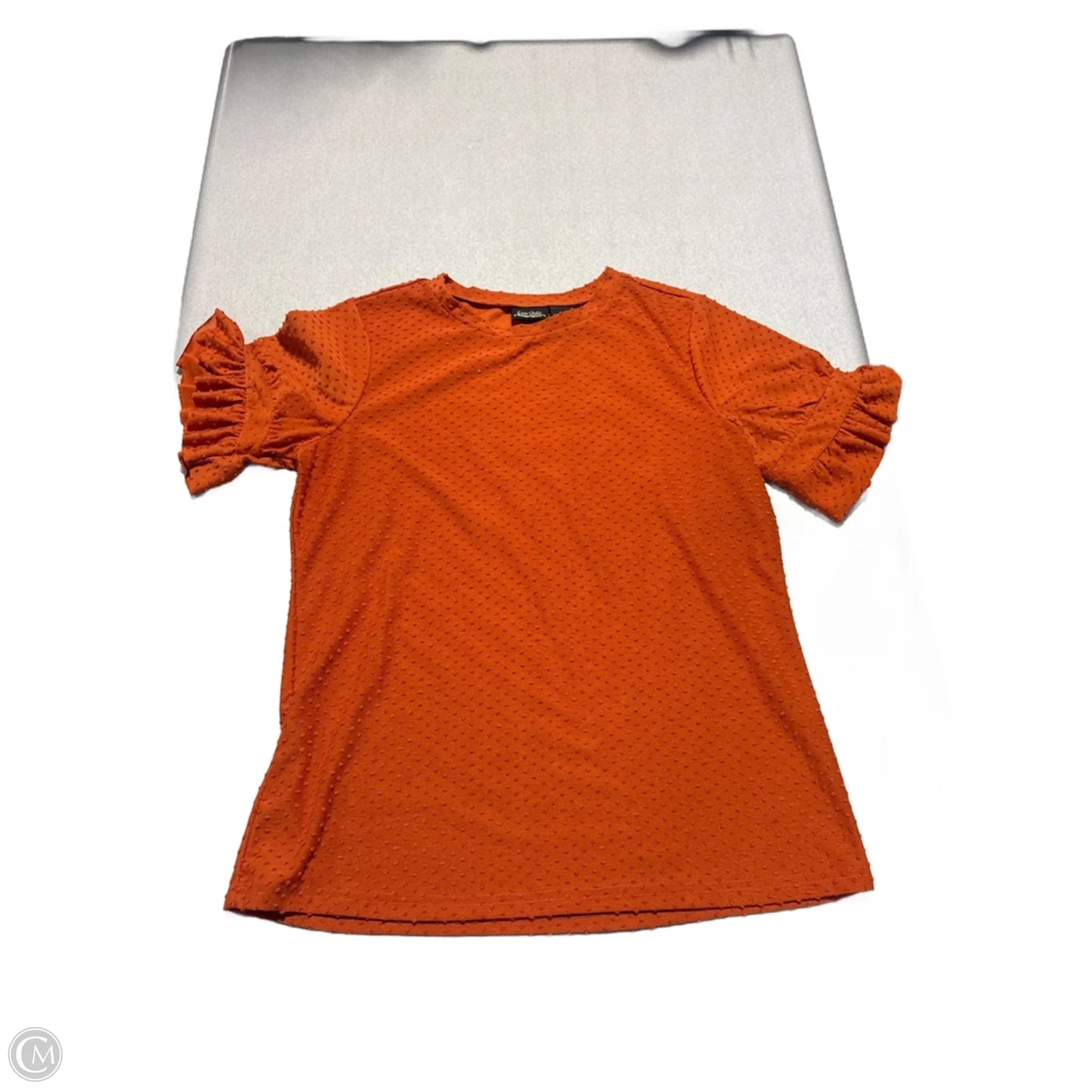 Top Short Sleeve By Cme In Orange, Size: M