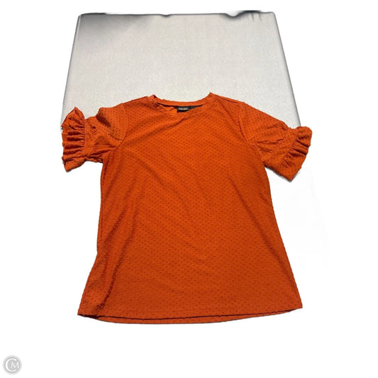 Top Short Sleeve By Cme In Orange, Size: M