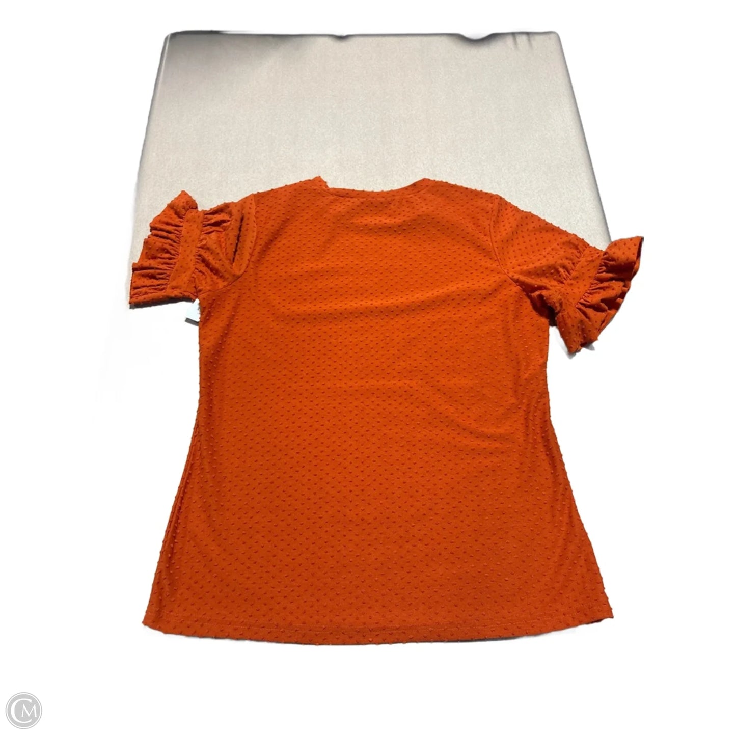 Top Short Sleeve By Cme In Orange, Size: M