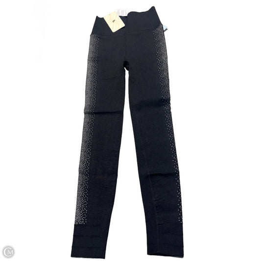 Athletic Leggings By Fabletics In Black & Silver, Size: M