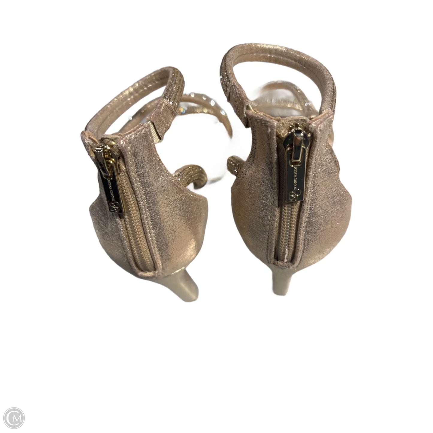 Sandals Heels Stiletto By Jessica Simpson In Gold, Size: 9.5