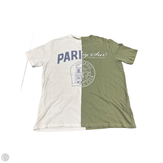 Top Short Sleeve By Abercrombie And Fitch In Green & White, Size: Xs