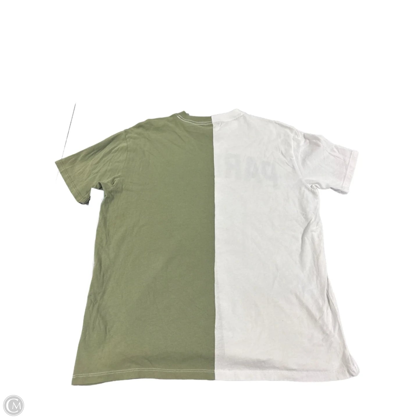 Top Short Sleeve By Abercrombie And Fitch In Green & White, Size: Xs
