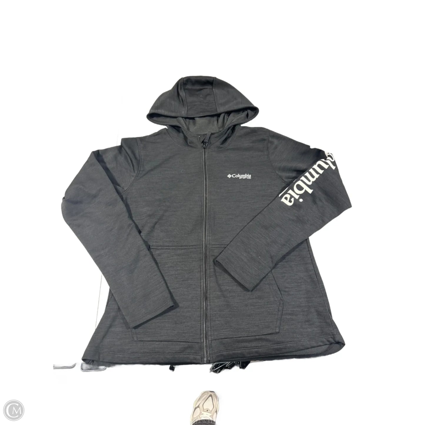 Athletic Top Long Sleeve Hoodie By Columbia In Black, Size: L