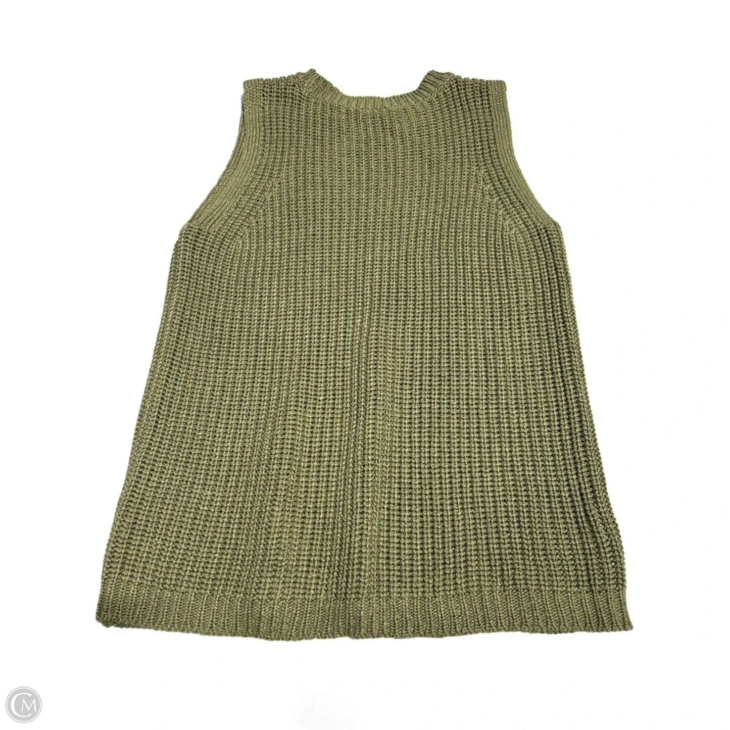 Top Sleeveless By Loft In Green, Size: L