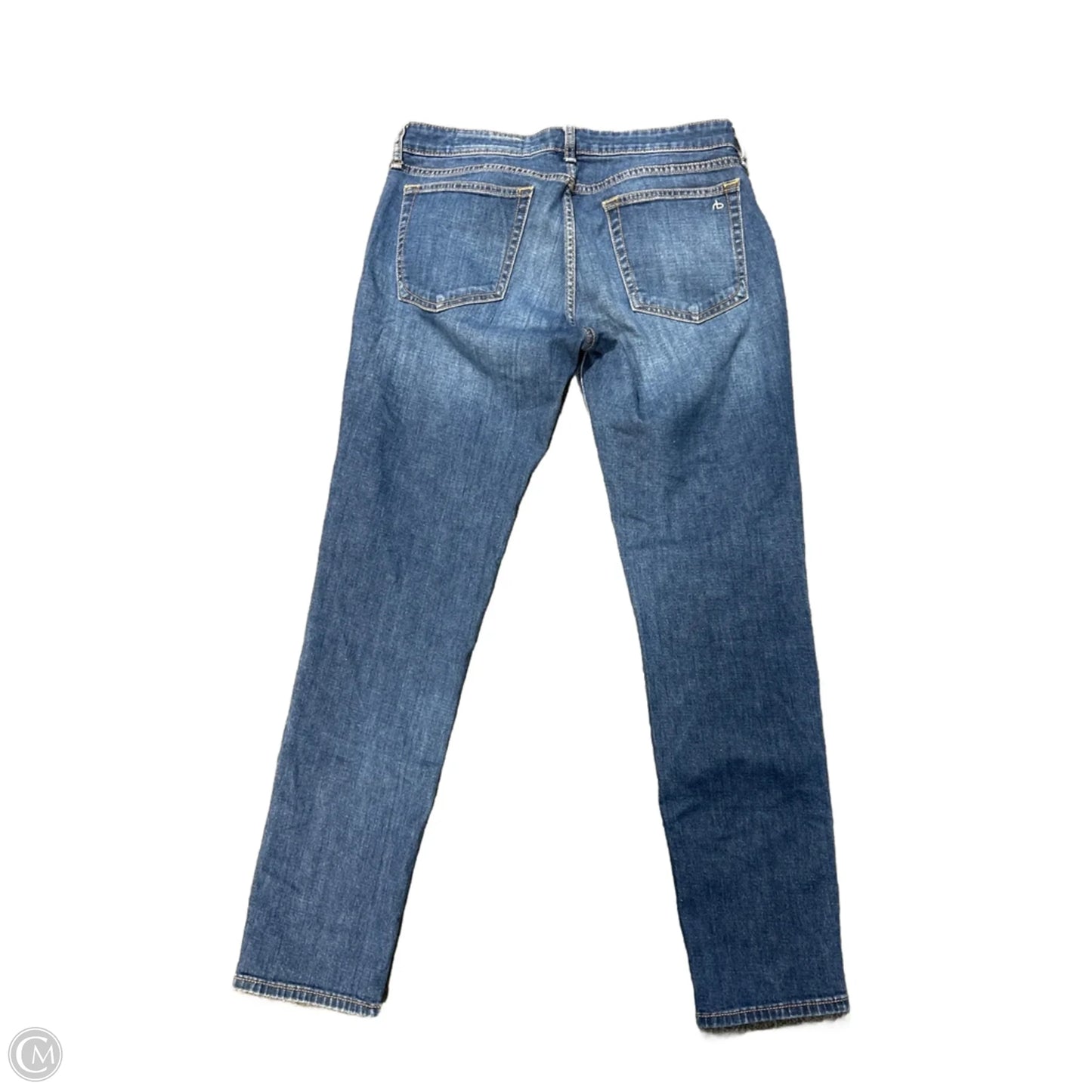 Jeans Straight By Rag And Bone In Blue Denim, Size: 8