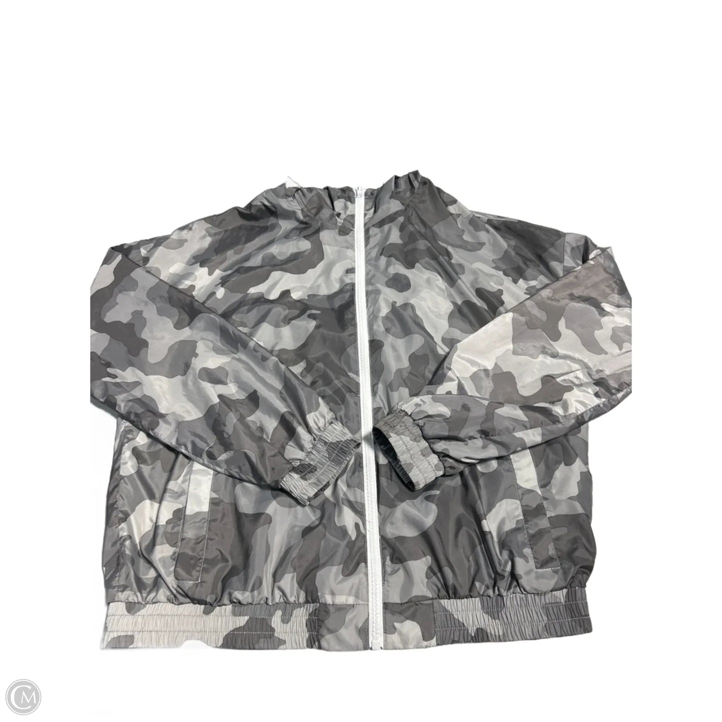 Jacket Windbreaker By Pink Republic In Camouflage Print, Size: Xs