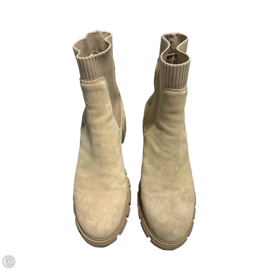 Boots Ankle Heels By Steve Madden In Tan, Size: 10