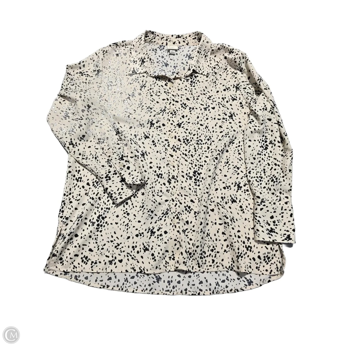 Blouse Long Sleeve By A New Day In Tan, Size: M