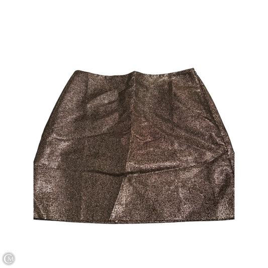 Skirt Mini & Short By Loft In Gold, Size: L
