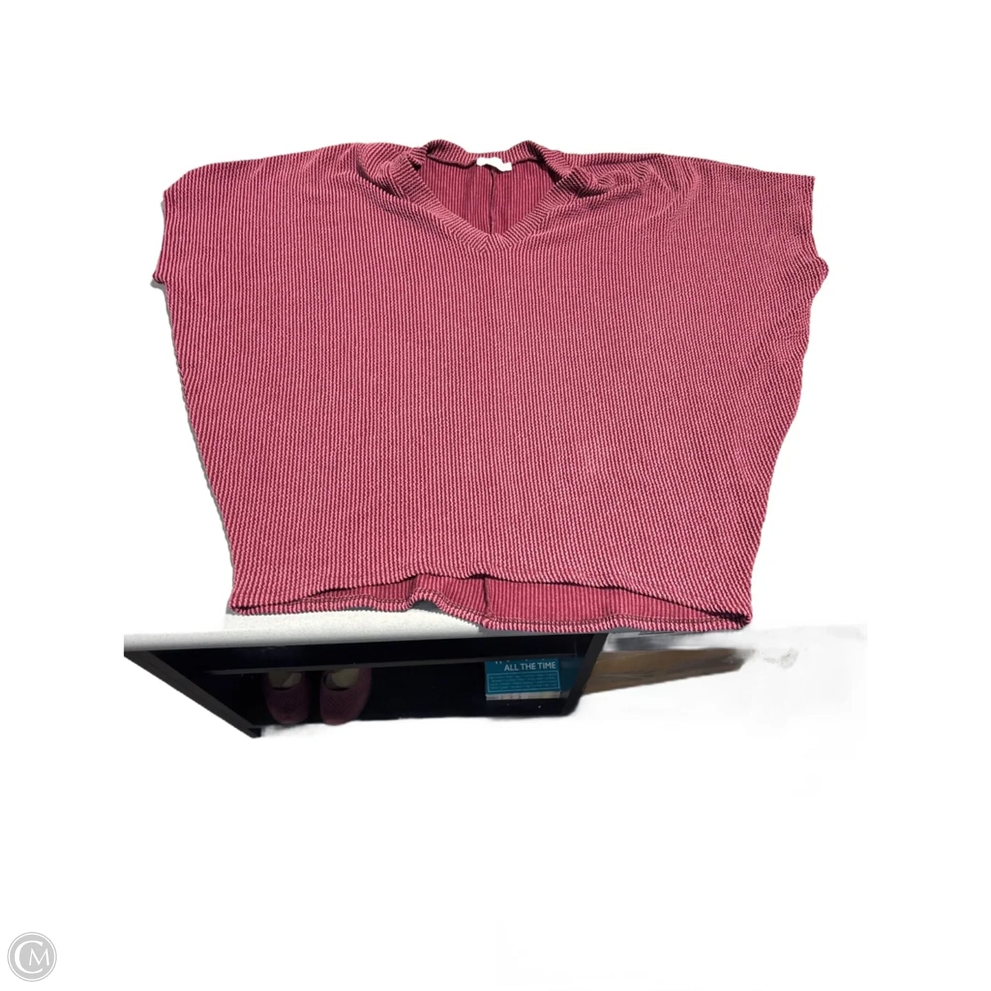 Top Short Sleeve By Charlotte Avery In Purple, Size: L