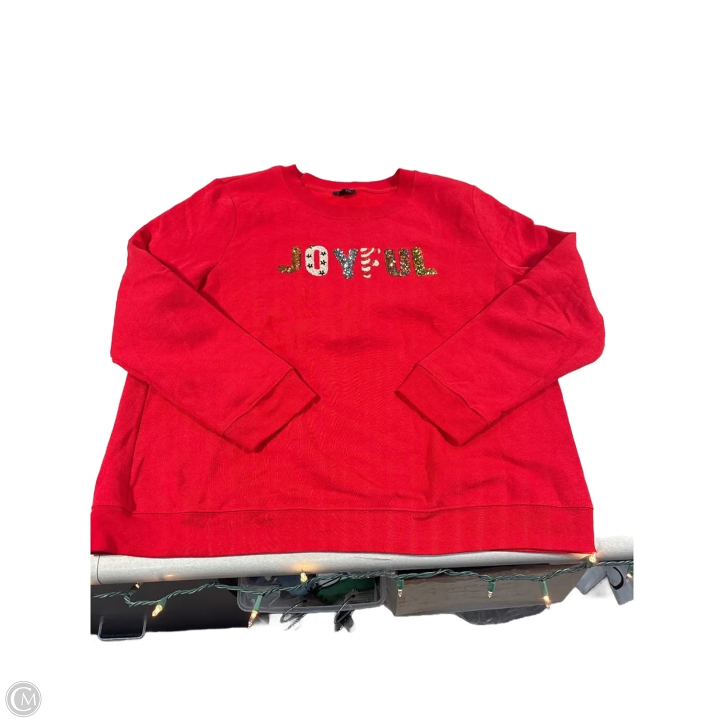 Top Long Sleeve By Talbots In Red, Size: Xl