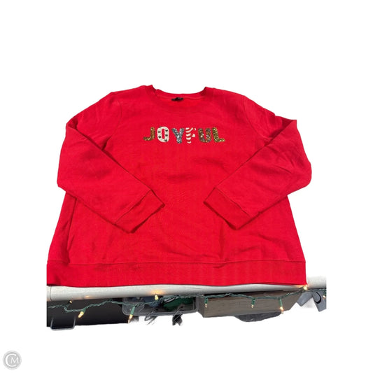 Top Long Sleeve By Talbots In Red, Size: Xl