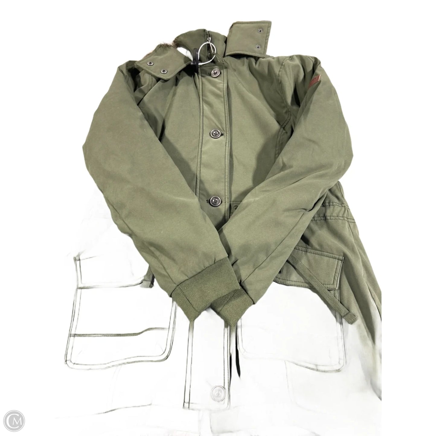 Coat Parka By Hollister In Green, Size: Xl