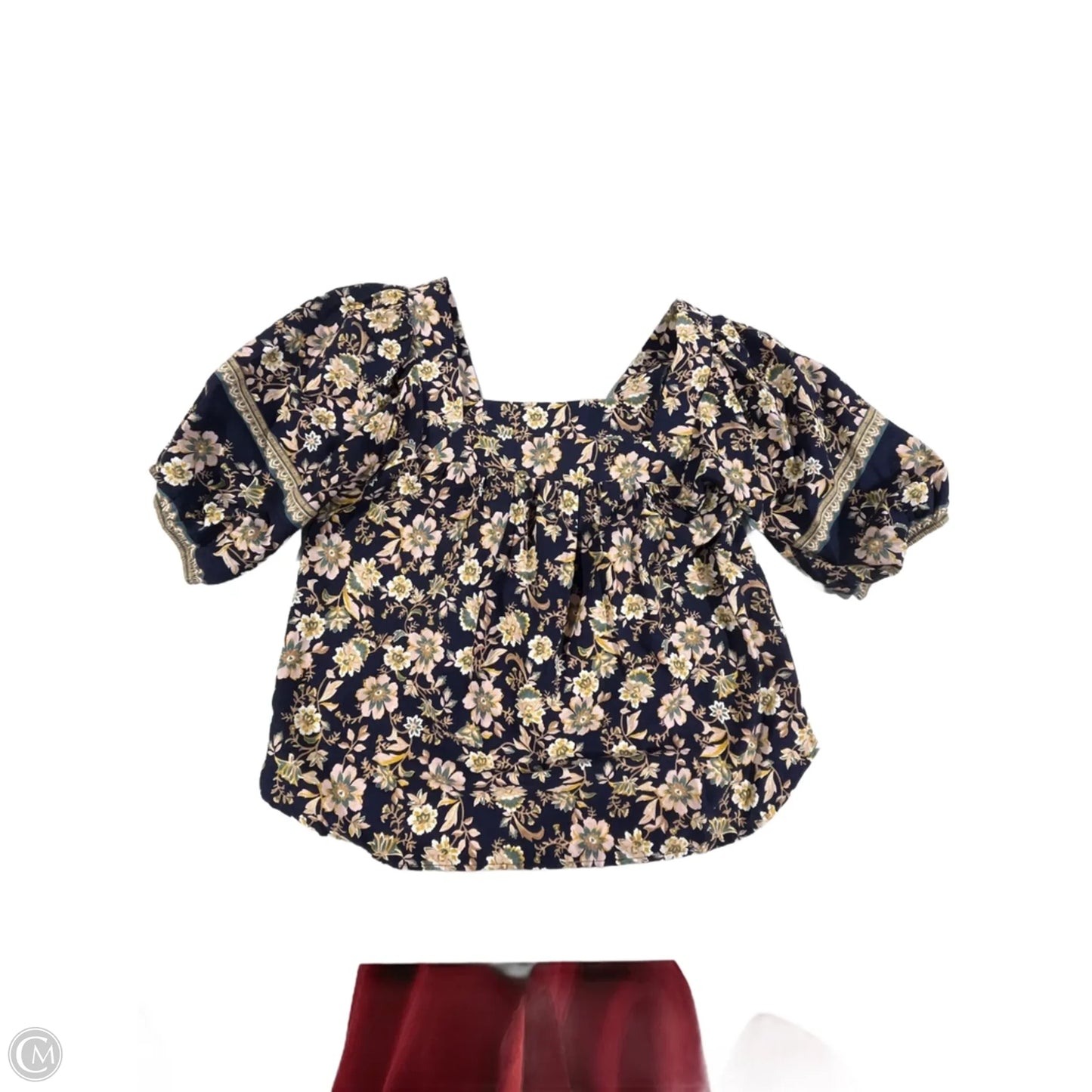 Top Short Sleeve By Cme In Floral Print, Size: S