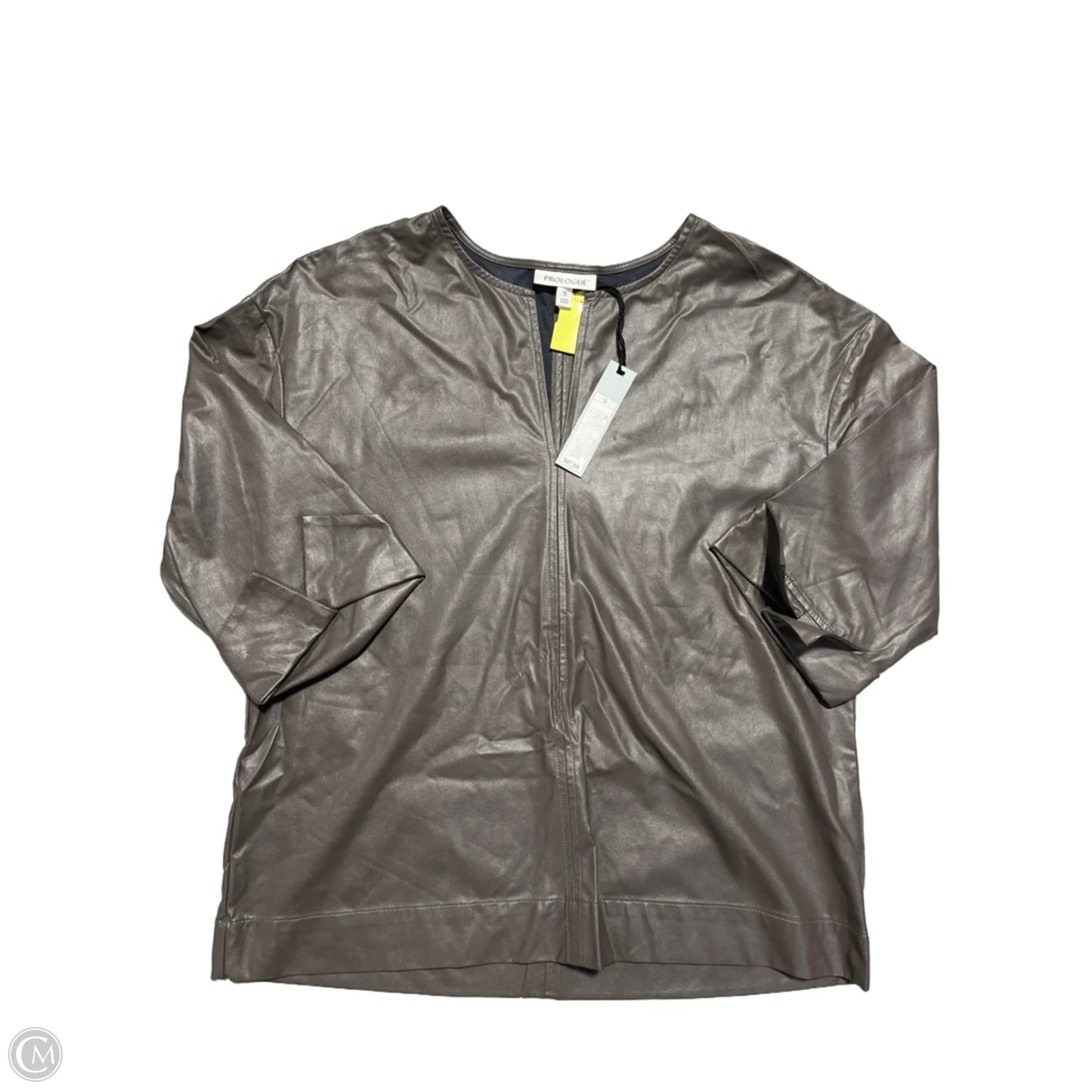 Top 3/4 Sleeve By Prologue In Brown, Size: S