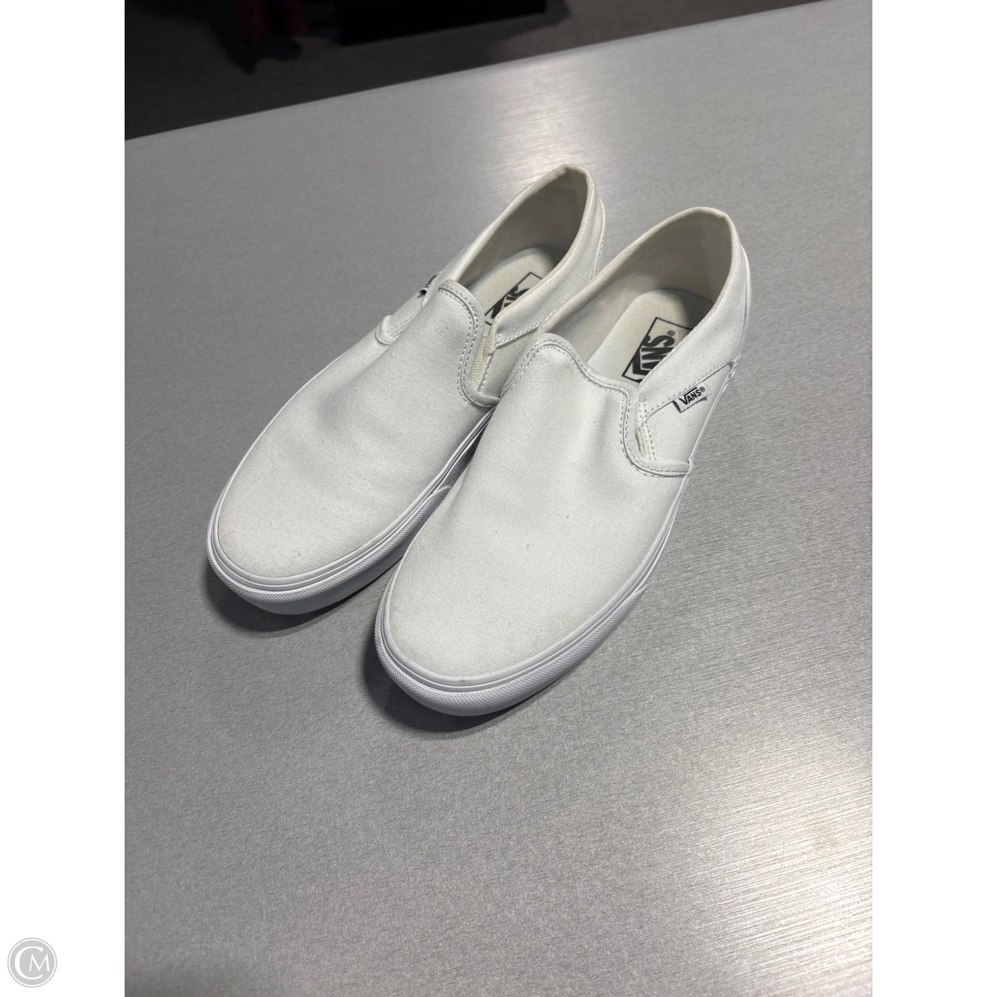 Shoes Flats By Vans In White, Size: 11