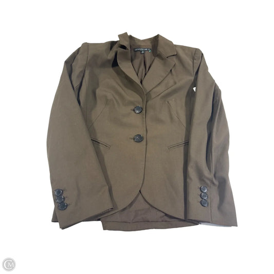 Blazer Designer By Lafayette 148 In Brown, Size: S