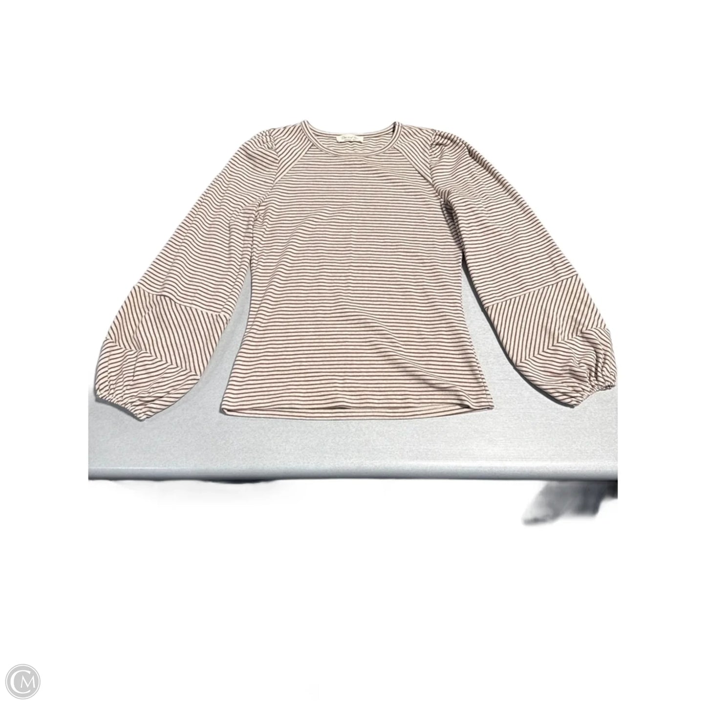 Top Long Sleeve By Doe & Rae In Striped Pattern, Size: S