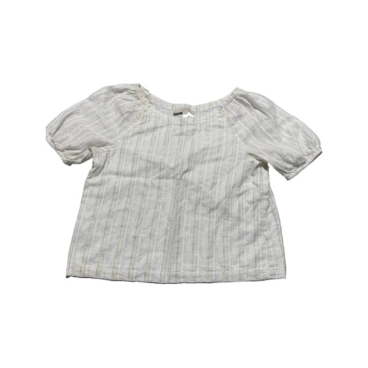 Top Short Sleeve By Loft In White, Size: S