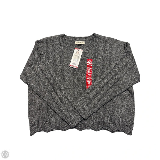 Sweater By Lucky Brand In Grey, Size: Xl