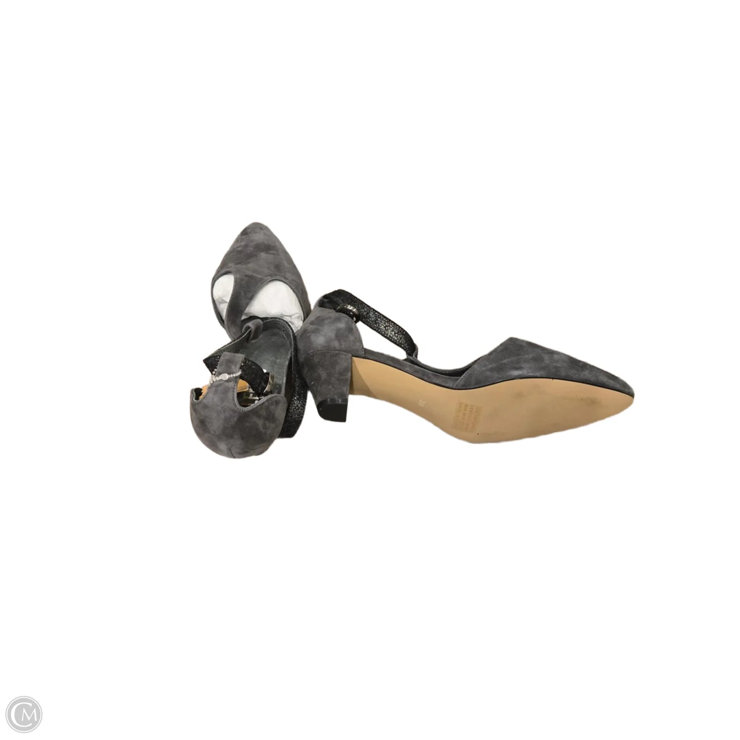 Shoes Heels Kitten By Cme In Grey, Size: 8