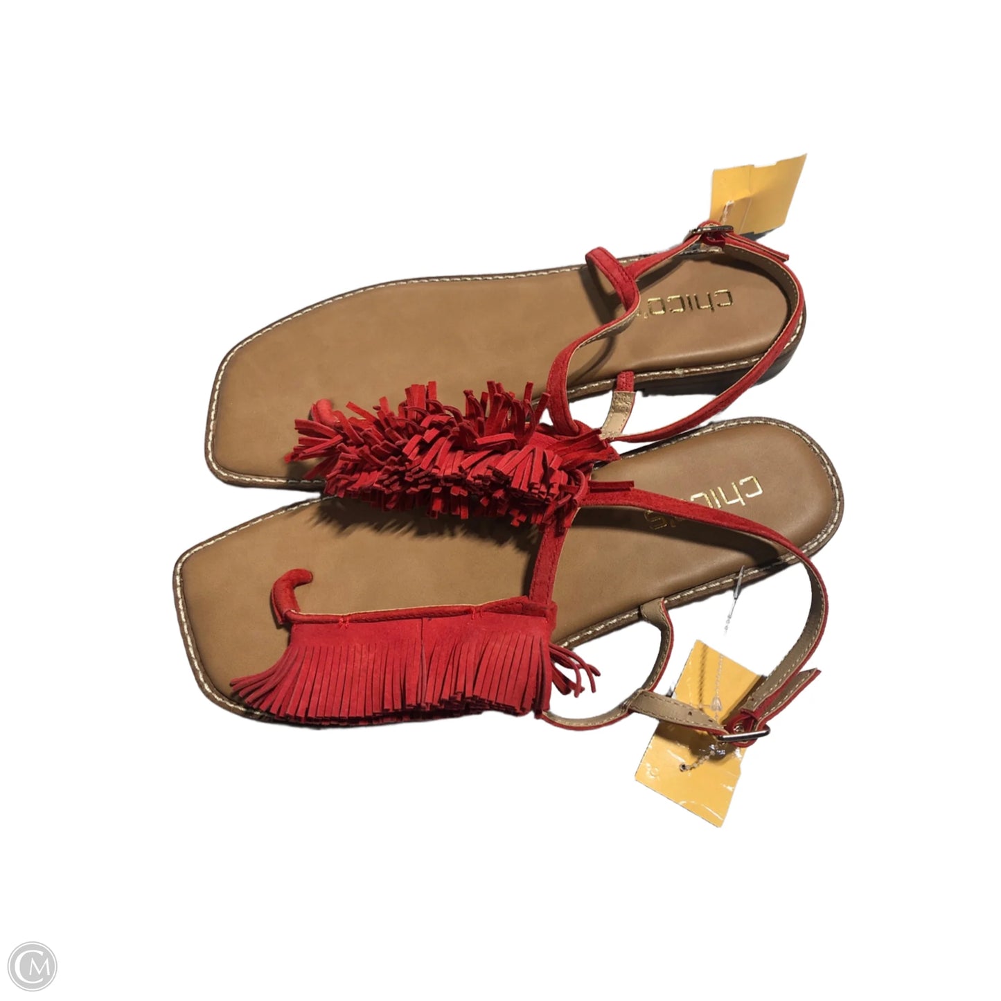 Sandals Flats By Chicos In Coral, Size: 8