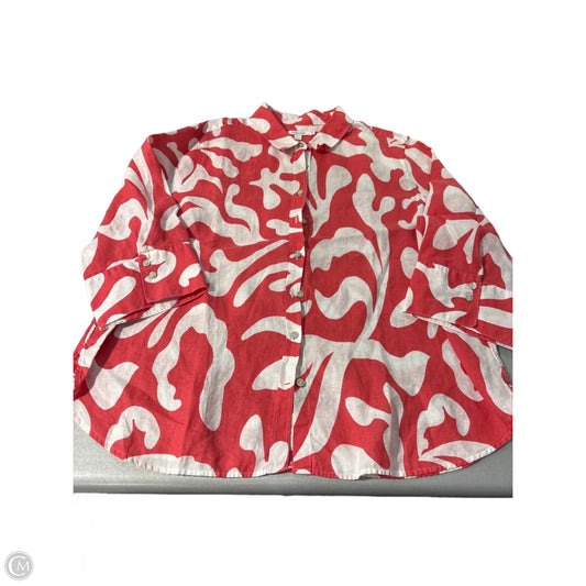 Top Long Sleeve By Chicos In Floral Print, Size: Xl