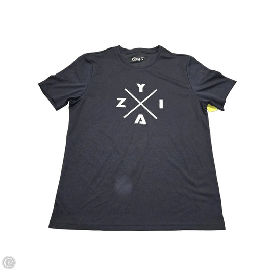 Athletic Top Short Sleeve By Zyia In Black, Size: M