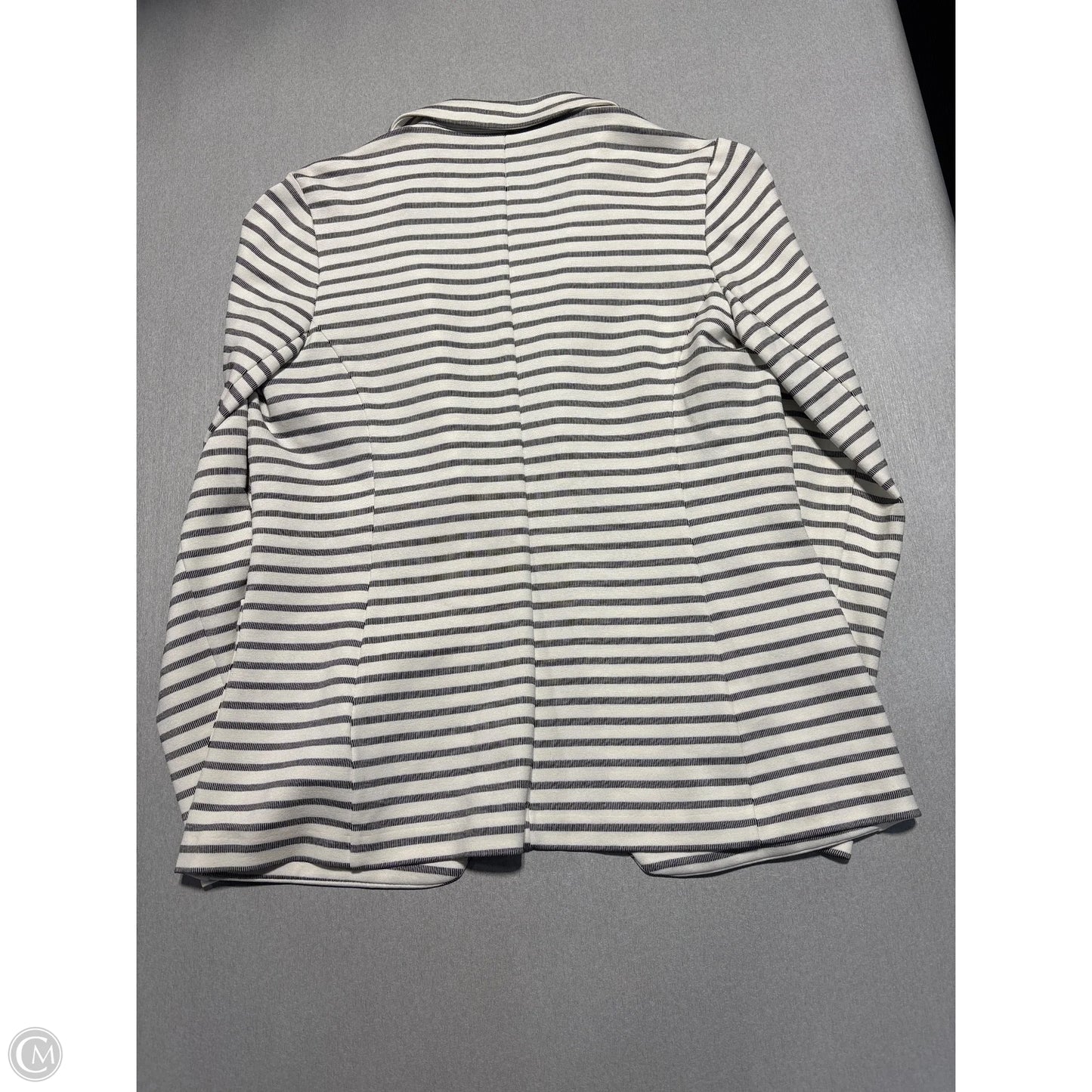 Blazer By Tahari In Striped Pattern, Size: M