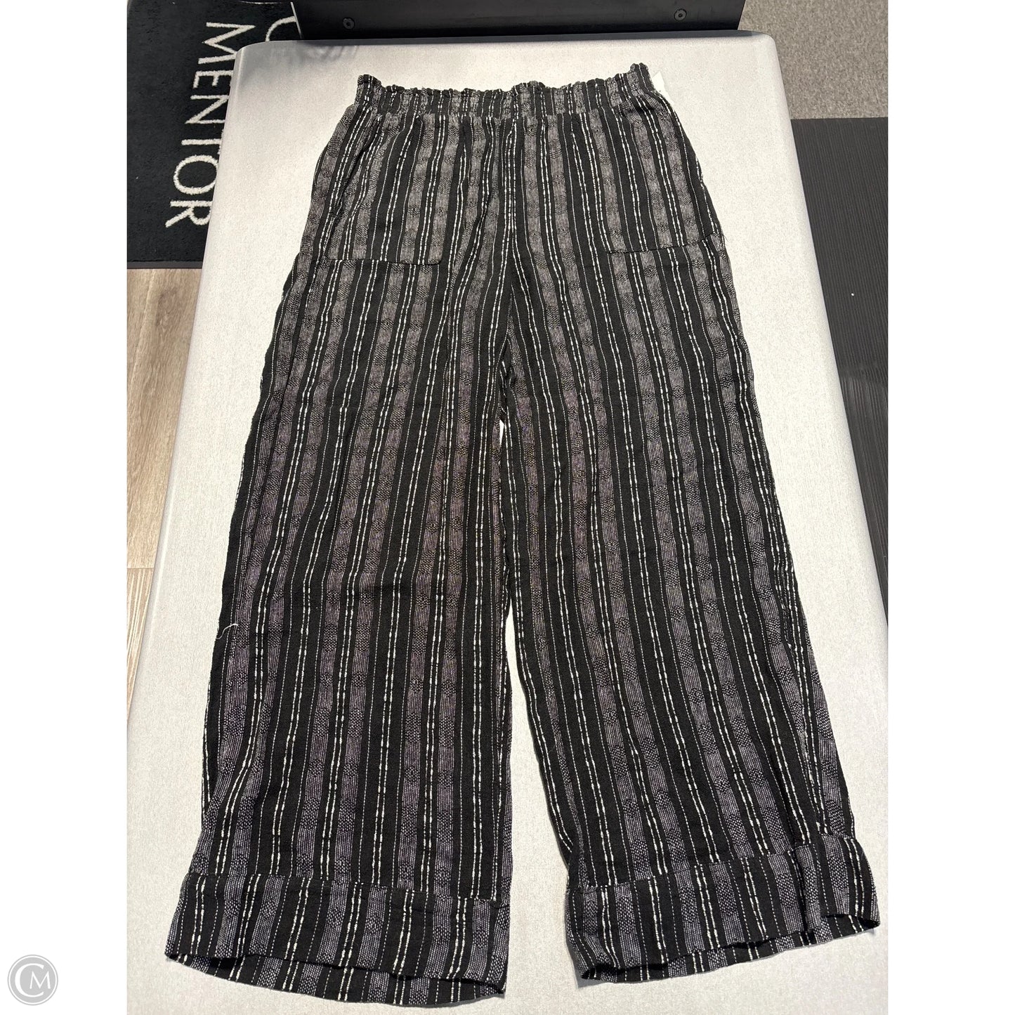 Pants Linen By Time And Tru In Striped Pattern, Size: M