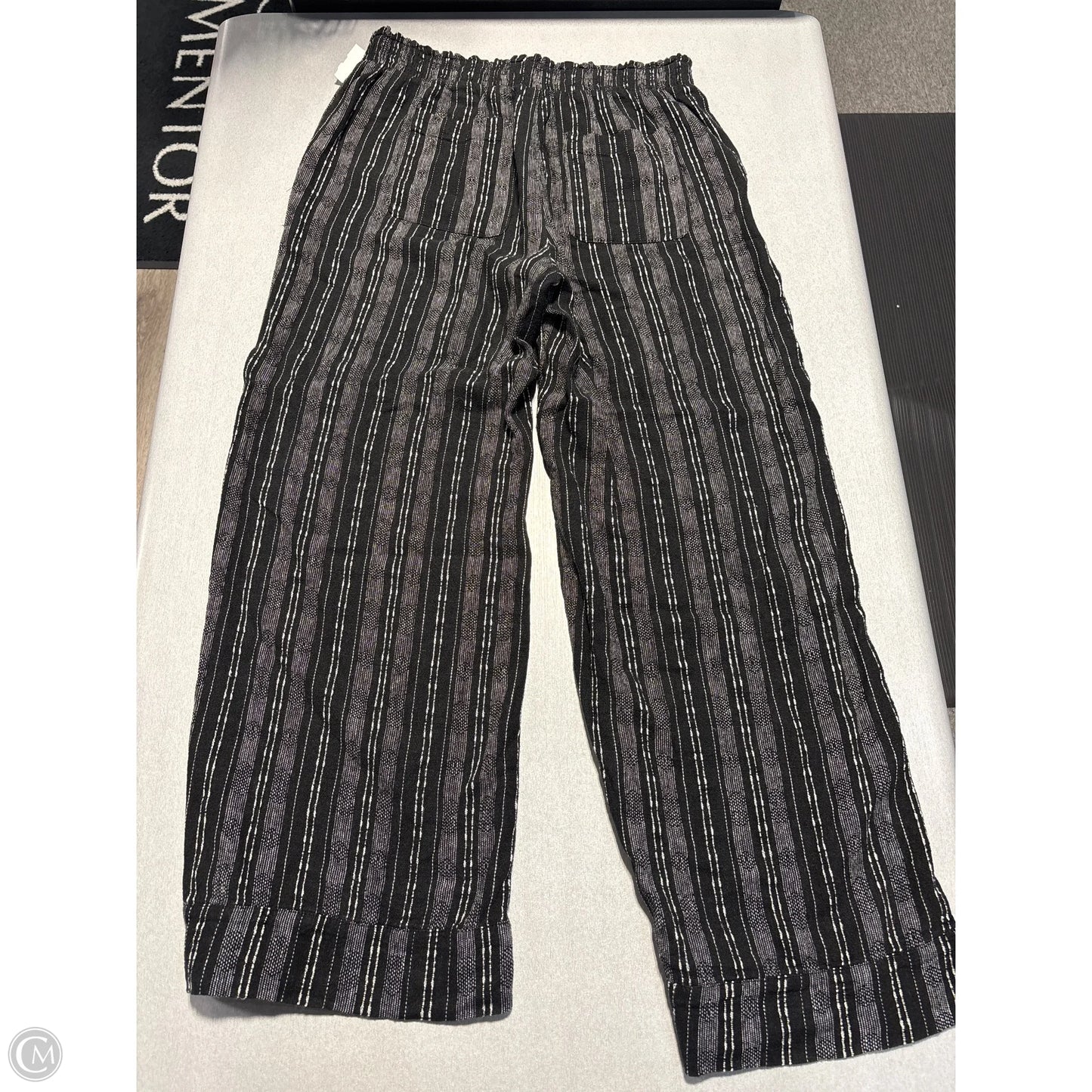 Pants Linen By Time And Tru In Striped Pattern, Size: M