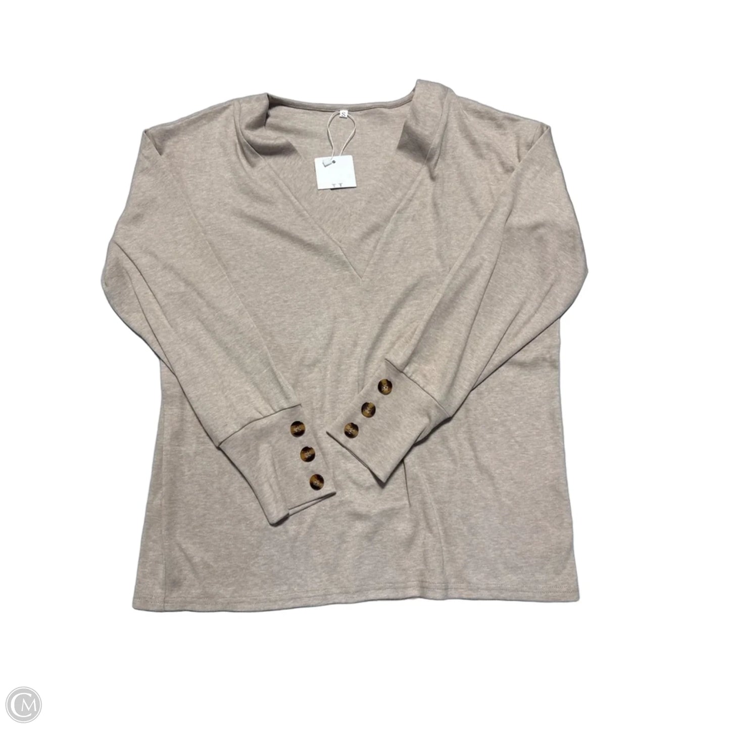Top Long Sleeve By Cmc In Cream, Size: S