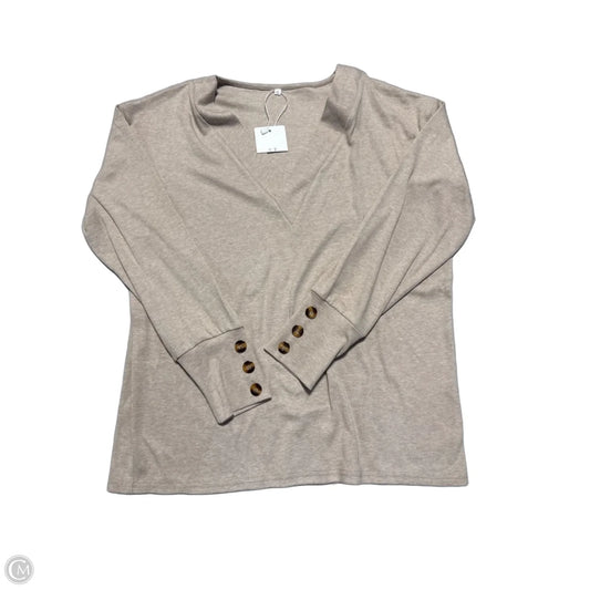 Top Long Sleeve By Cmc In Cream, Size: S