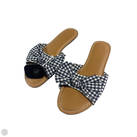 Sandals Flats By Old Navy In Checkered Pattern, Size: 7