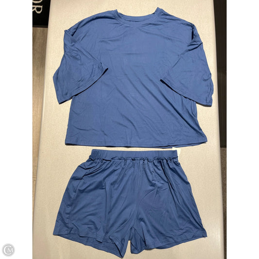 Top 2pc Short Sleeve By Cmc In Blue, Size: M