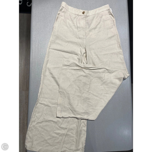Pants Linen wide leg By Dress Forum In Cream, Size: L