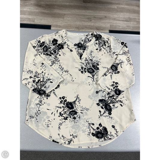 Top 3/4 Sleeve By Maurices In Floral Print, Size: Xl