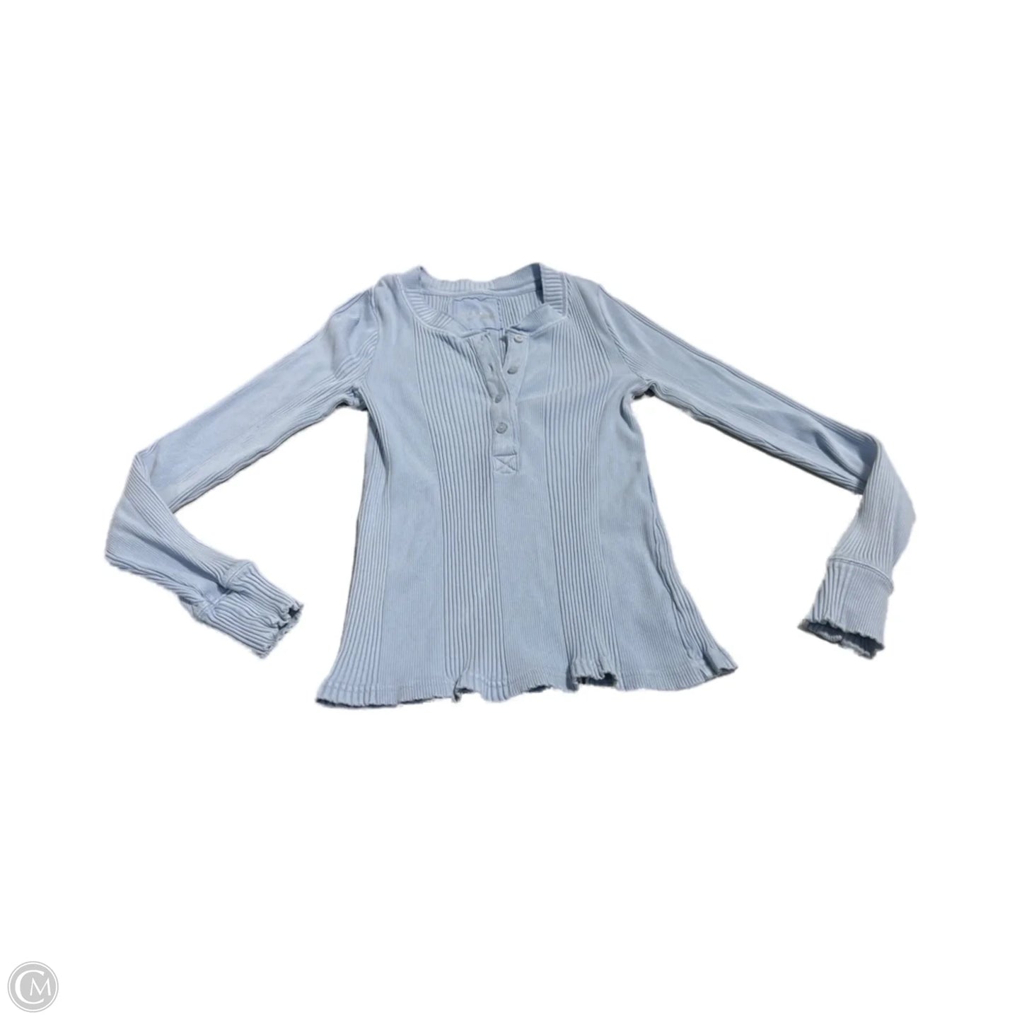 Top Long Sleeve By Aerie In Blue, Size: M