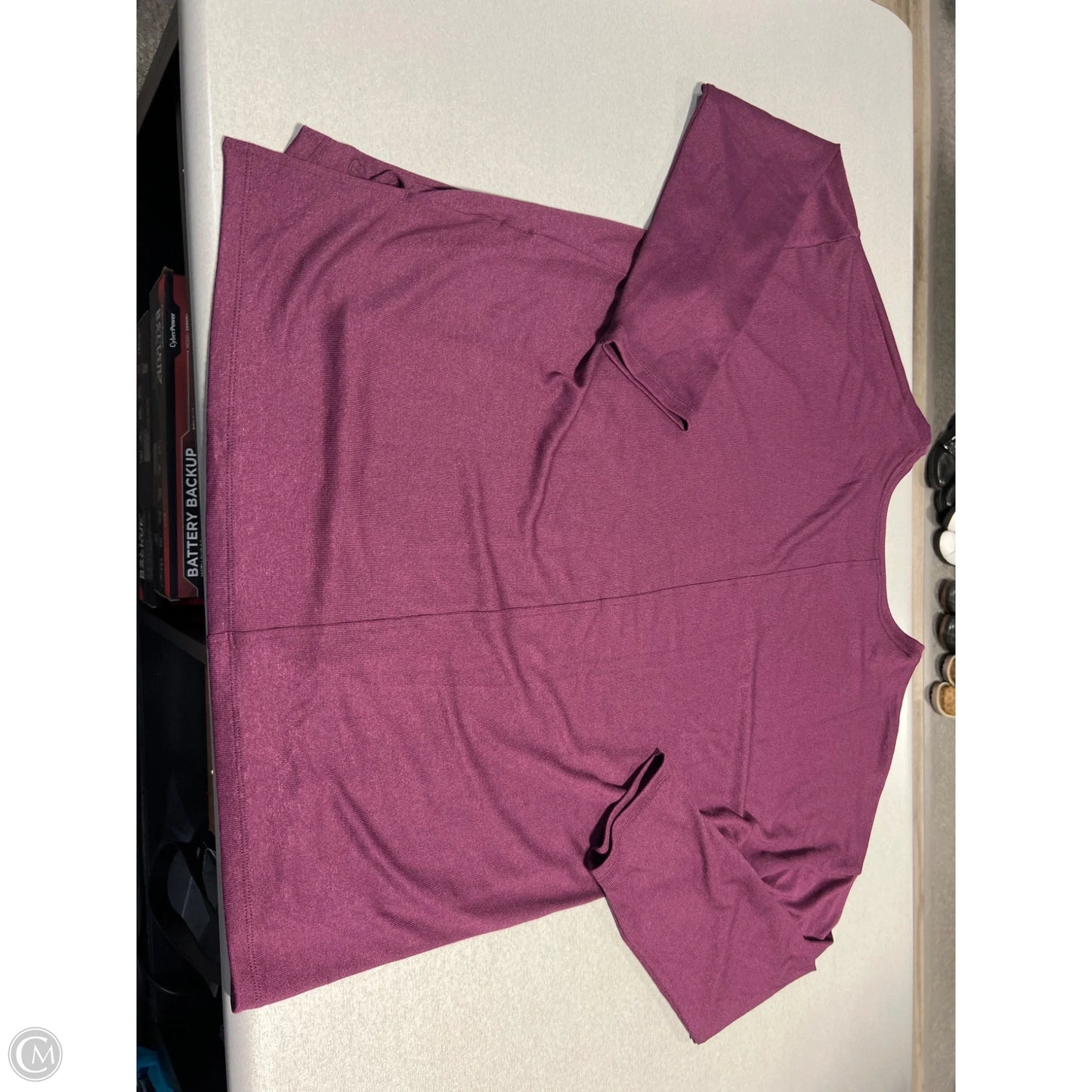 Top Long Sleeve By Banana Republic In Purple, Size: Xl