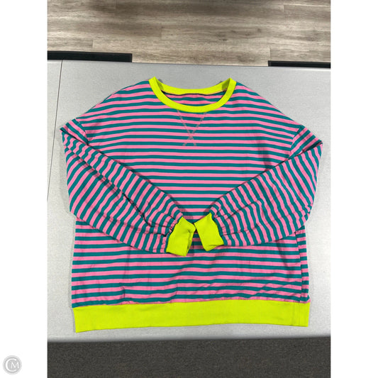 Sweatshirt Crewneck By Cmc In Striped Pattern, Size: M