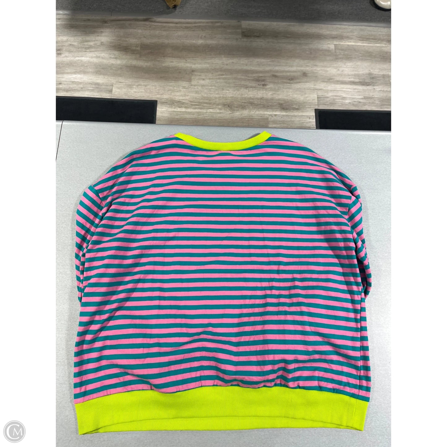 Sweatshirt Crewneck By Cmc In Striped Pattern, Size: M
