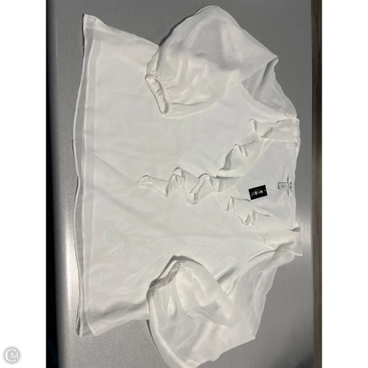 Blouse Long Sleeve By Cmc In White, Size: Xl