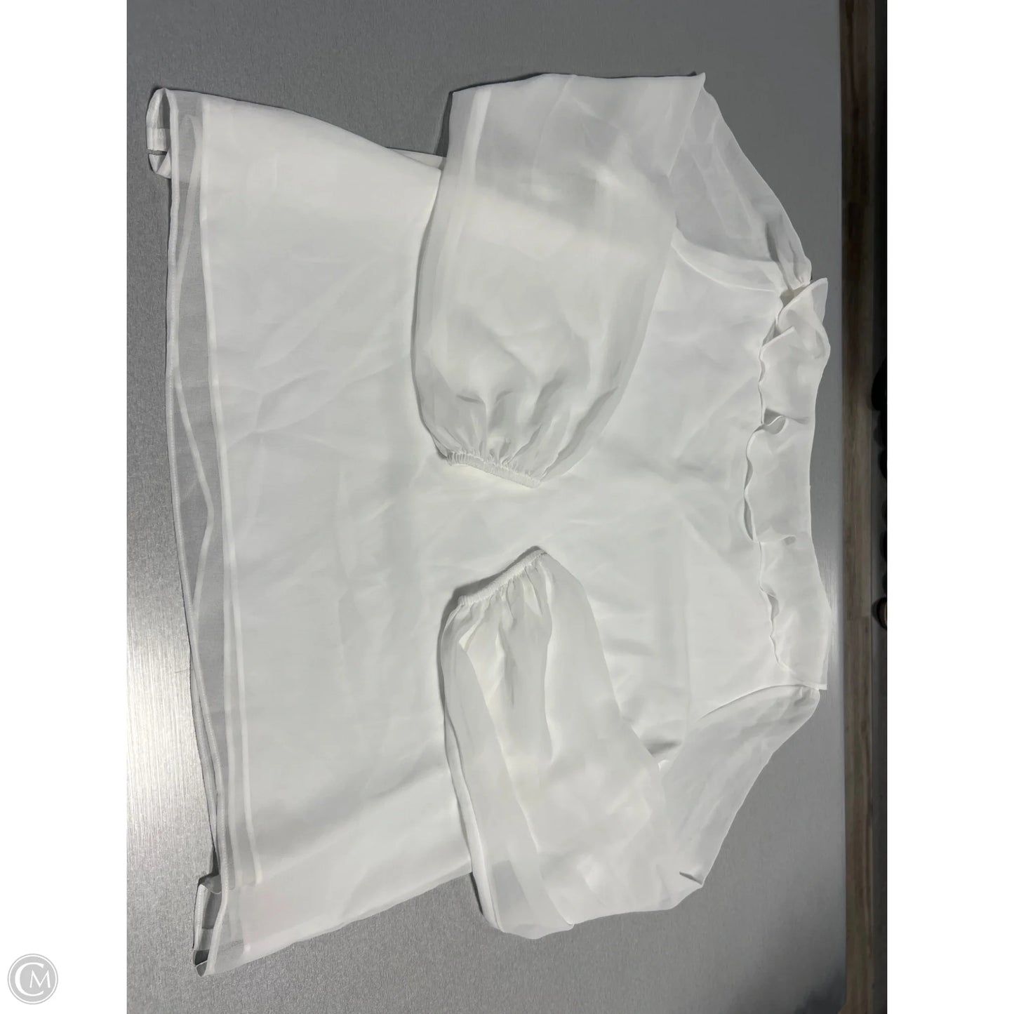 Blouse Long Sleeve By Cmc In White, Size: Xl