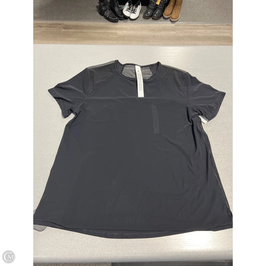 Athletic Top Short Sleeve By Lululemon In Black, Size: 6