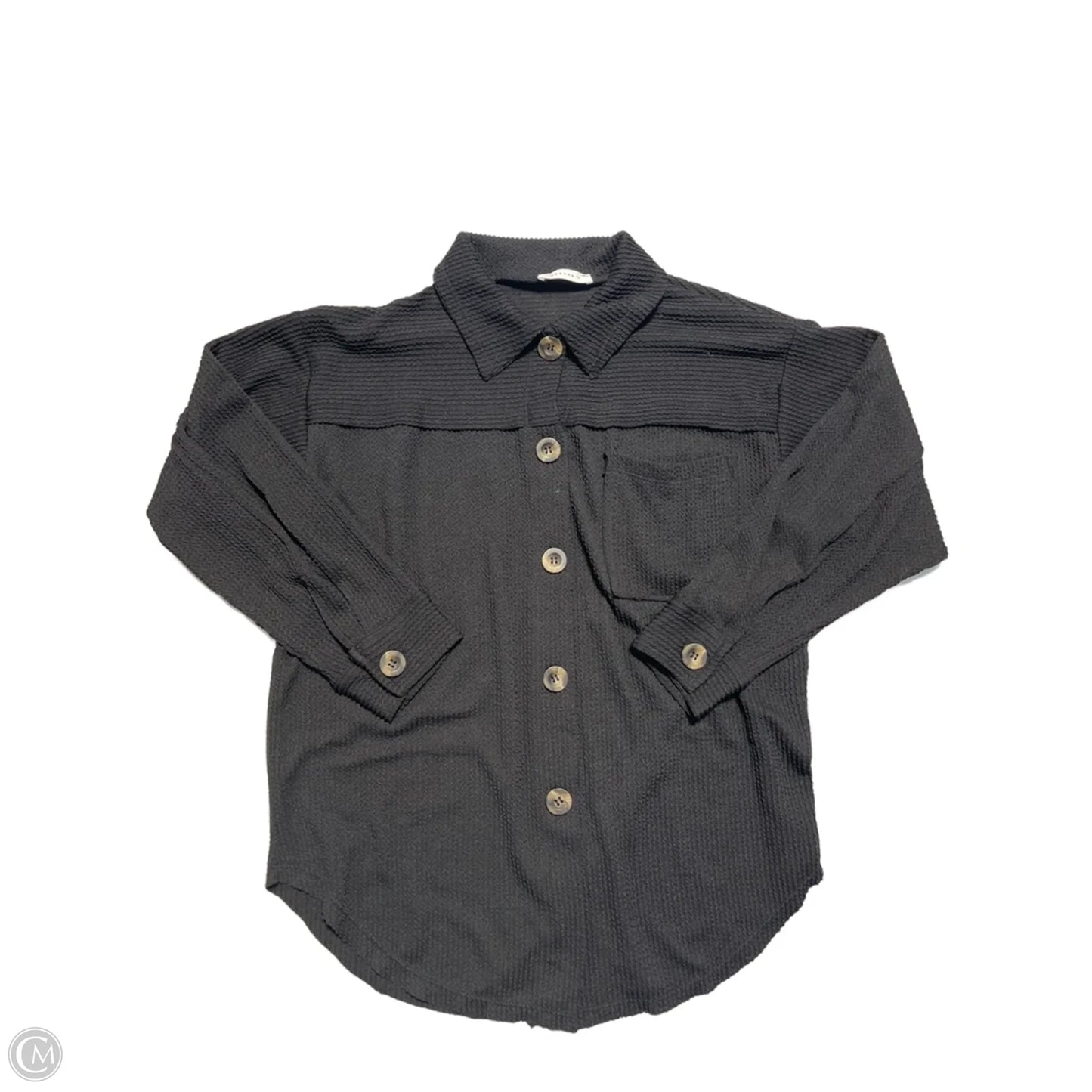Top Long Sleeve By Reborn J In Black, Size: M