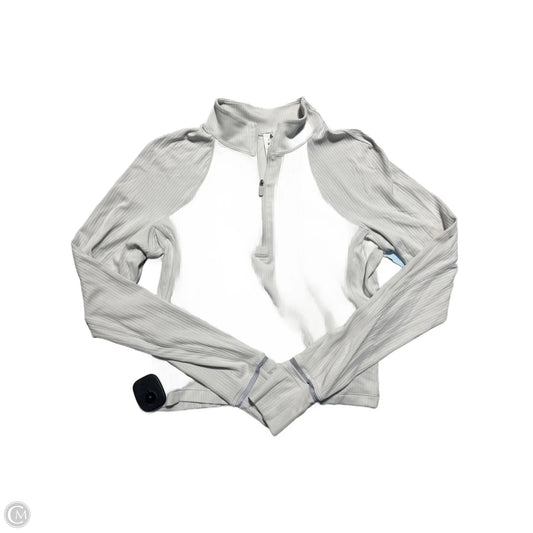 Athletic Top Long Sleeve Collar By Lululemon In White, Size: 8