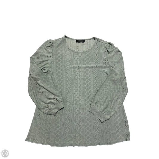 Top Long Sleeve By Zesica In Green, Size: Xl