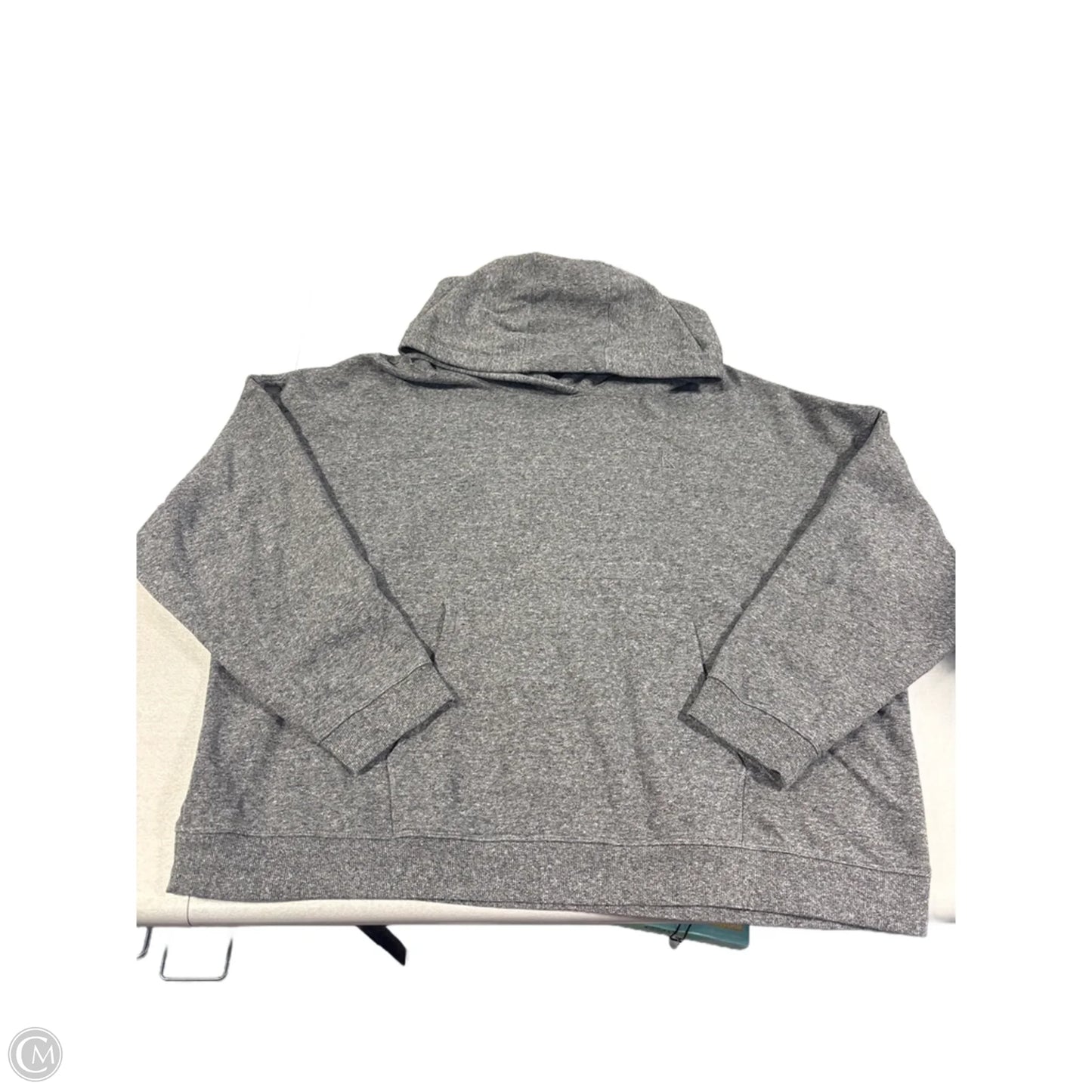 Sweatshirt Hoodie By Calvin Klein In Grey, Size: Xxl